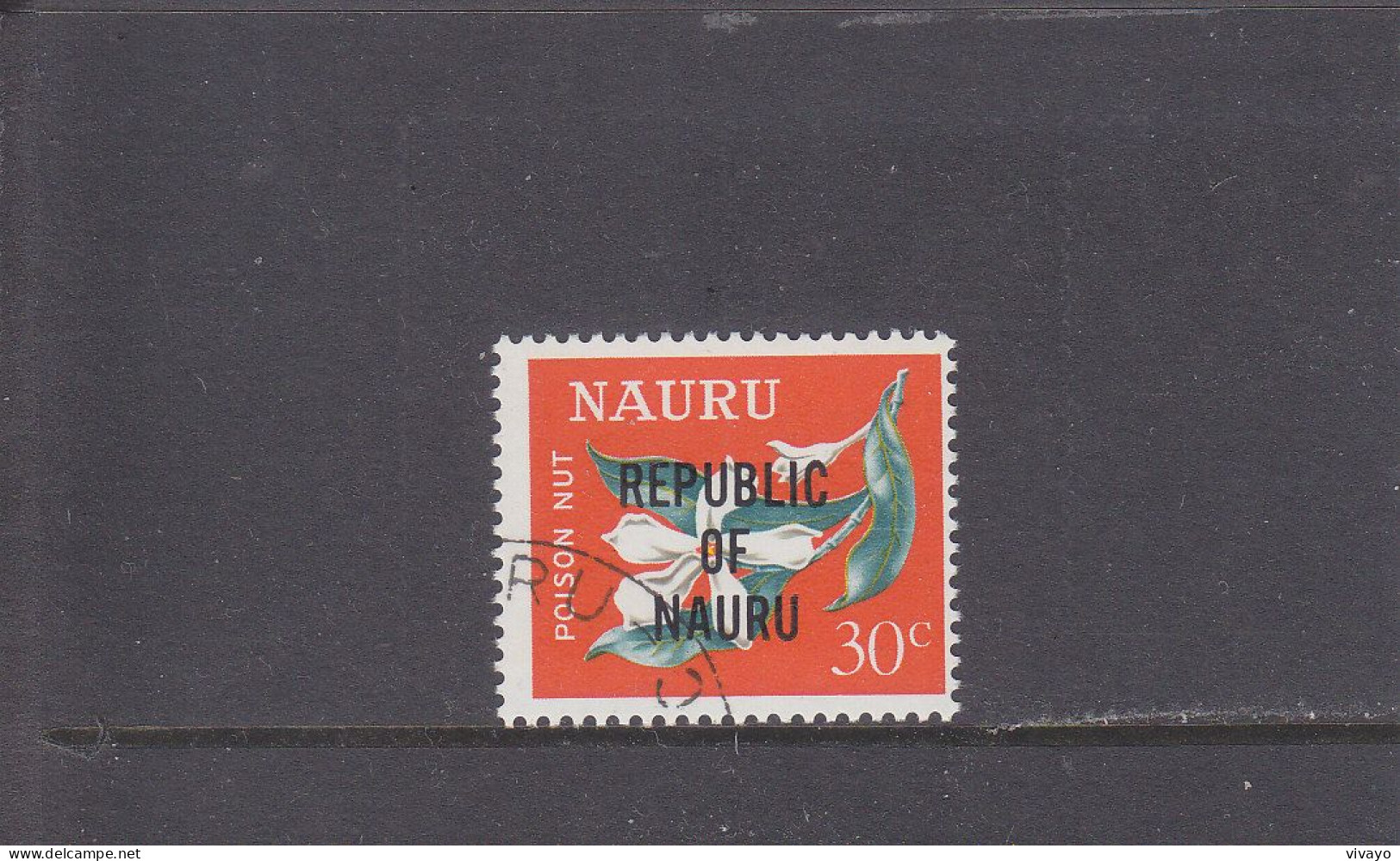 NAURU - O / FINE CANCELLED - 1968 - FLOWERS - OVERPRINT REPUBLIC - Yv. 79 - Mi. 79 - Nauru