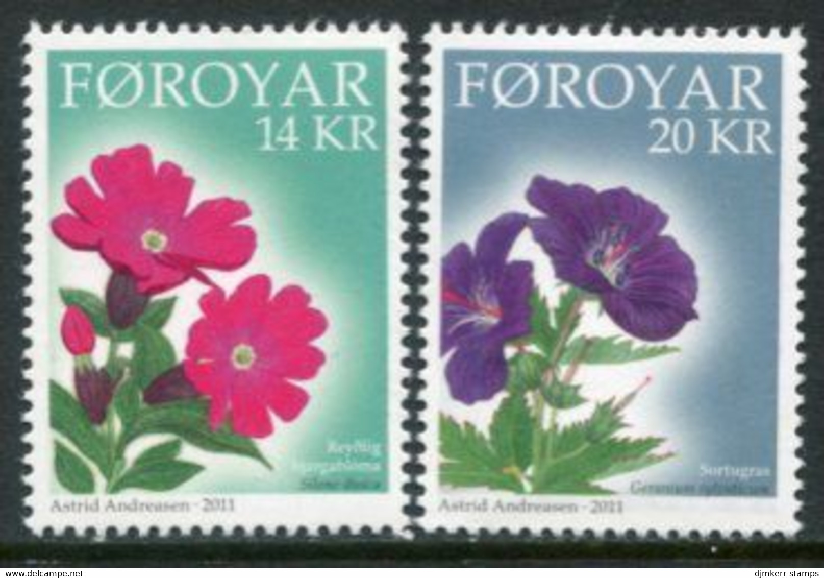 FAEROE ISLANDS 2011 Alpine Flowers MNH / **.  Michel 724-25; SG 642-43 - Faroe Islands