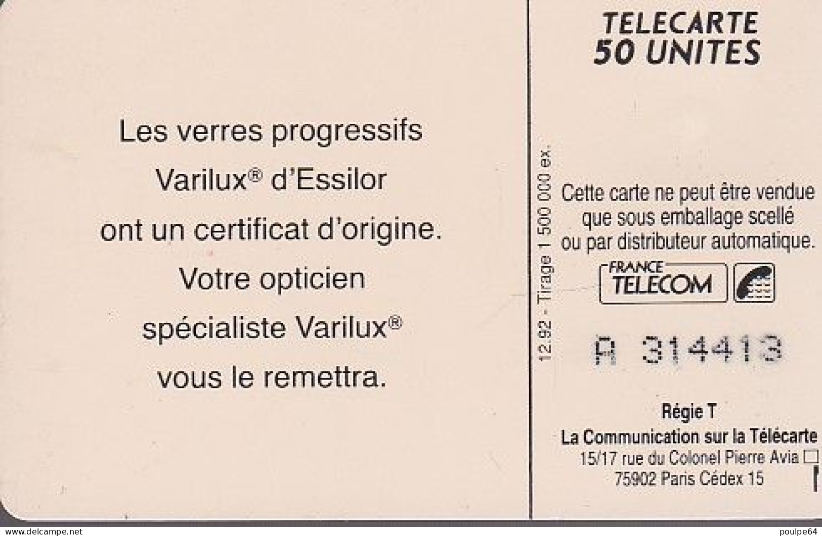 F317 - 12/1992 - VARILUX - 50 SO2 - 1992