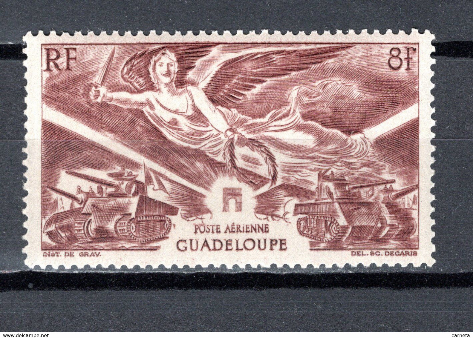 GUADELOUPE PA N° 6  NEUF SANS CHARNIERE COTE 1.30€  VICTOIRE - Airmail