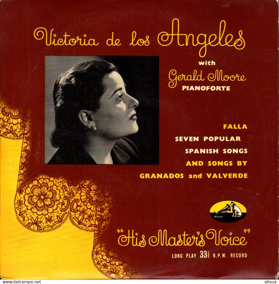 VICTORIA DE LOS ANGELES WITH GERALD MOORE  - UK 25 CM VINYLE - Otros - Canción Española