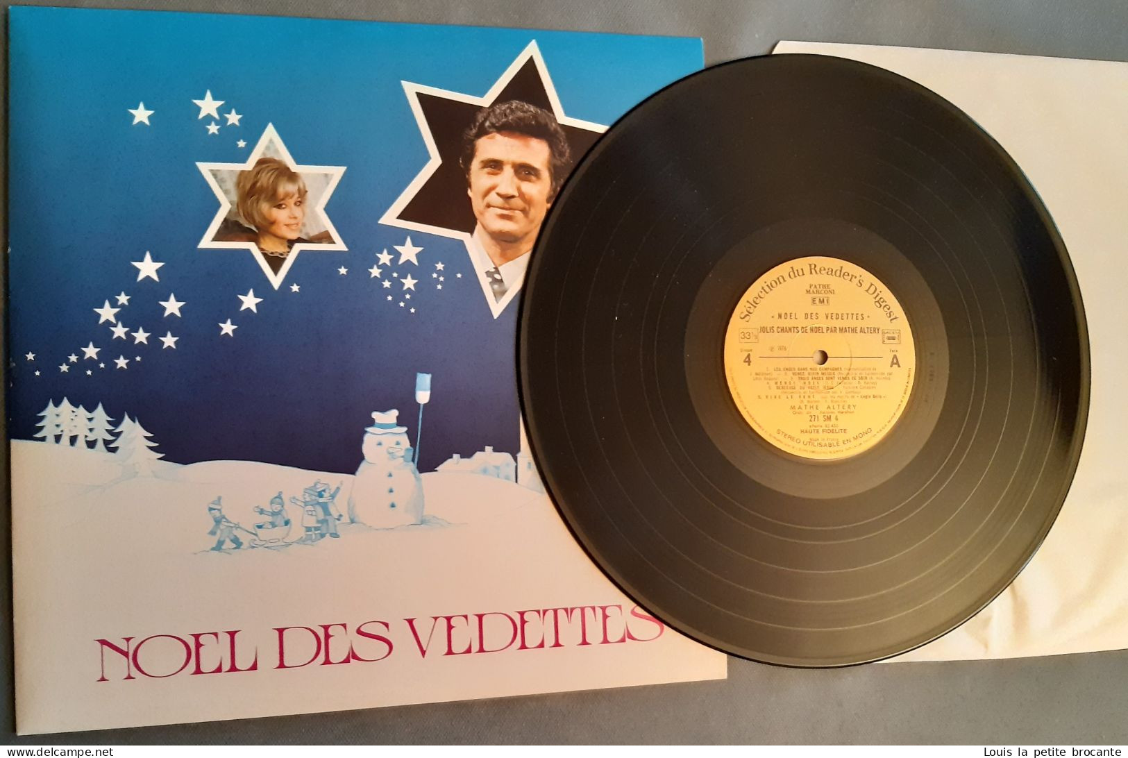 Coffret De 4 Disques Vinyles "Noël Des Vedettes", 33 Tours Stéréo. PATHE MARCONI, EMI, Sélection Du Reader's Digest 1974 - Collections Complètes