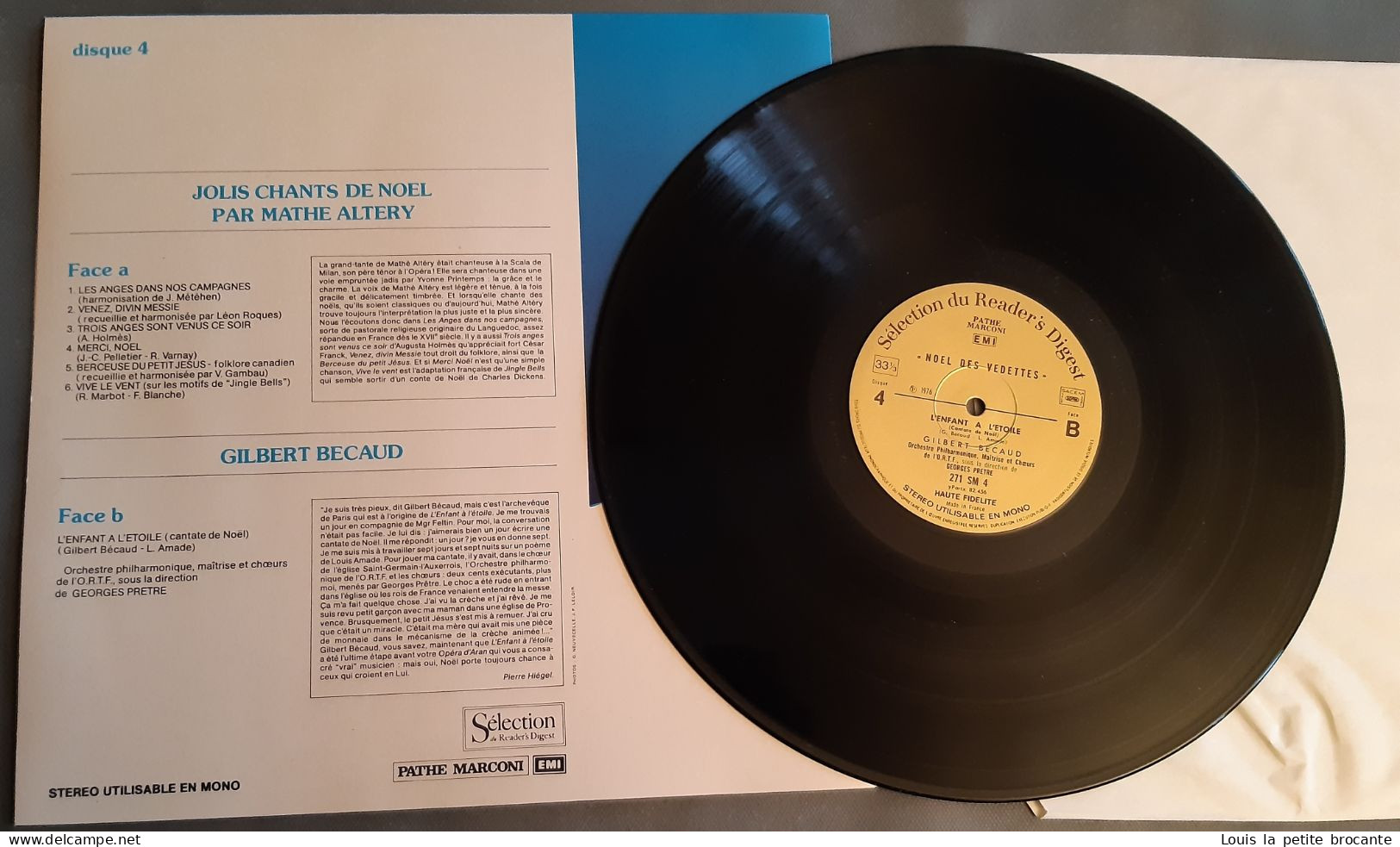 Coffret De 4 Disques Vinyles "Noël Des Vedettes", 33 Tours Stéréo. PATHE MARCONI, EMI, Sélection Du Reader's Digest 1974 - Vollständige Sammlungen