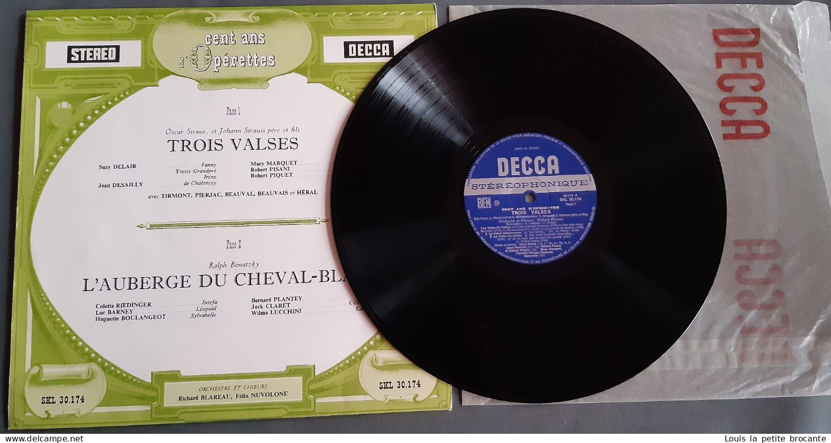 Coffret de 9 disques sur 10, "Cents ans d'Opérettes", DECCA , Sélection du Reader's Digest, 33tours stéréo,