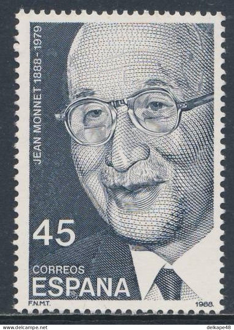 Spain Espana 1988 Mi 2830 YT 2565 Sc 2557 SG 2963 ** Jean Monnet (1888-1979) - French Politician European Integration - Institutions Européennes