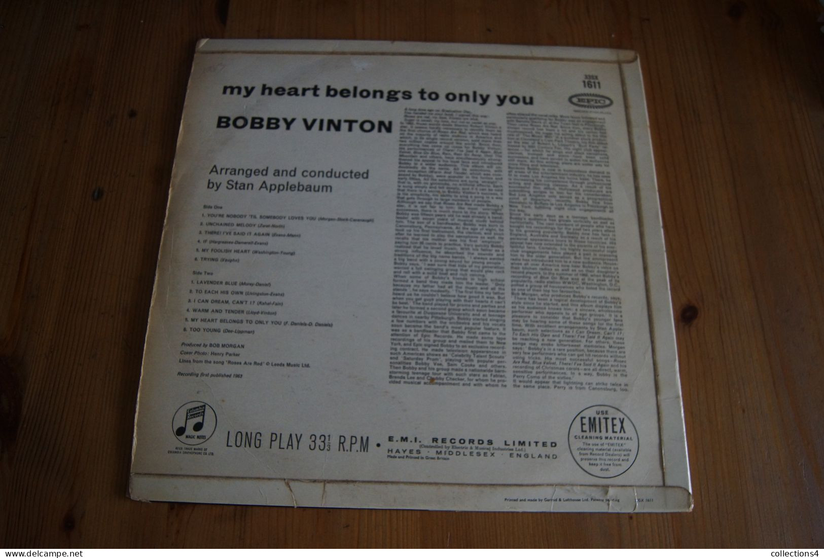 BOBBY VINTON MY HEART BELONGS TO ONLY YOU TRES RARE LP ANGLAIS 1964 - Autres - Musique Anglaise