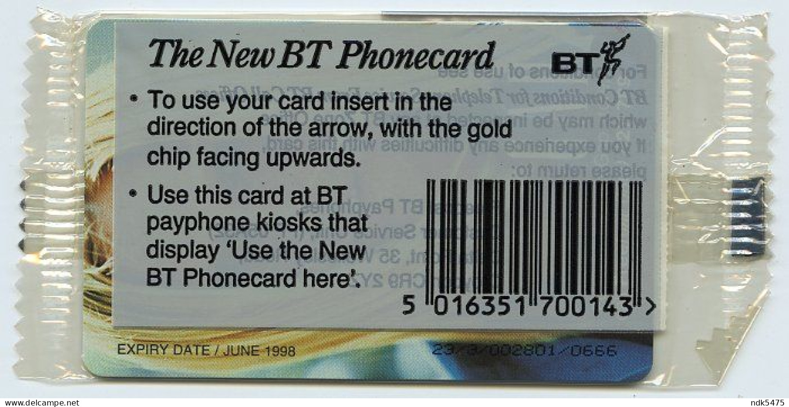 BT PHONECARD : GAP £5 (SEALED / MINT) - BT Promotionnelles