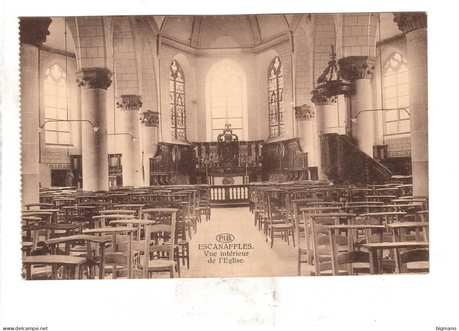 Escanaffles  Vue Intérieur De L'Eglise - Celles