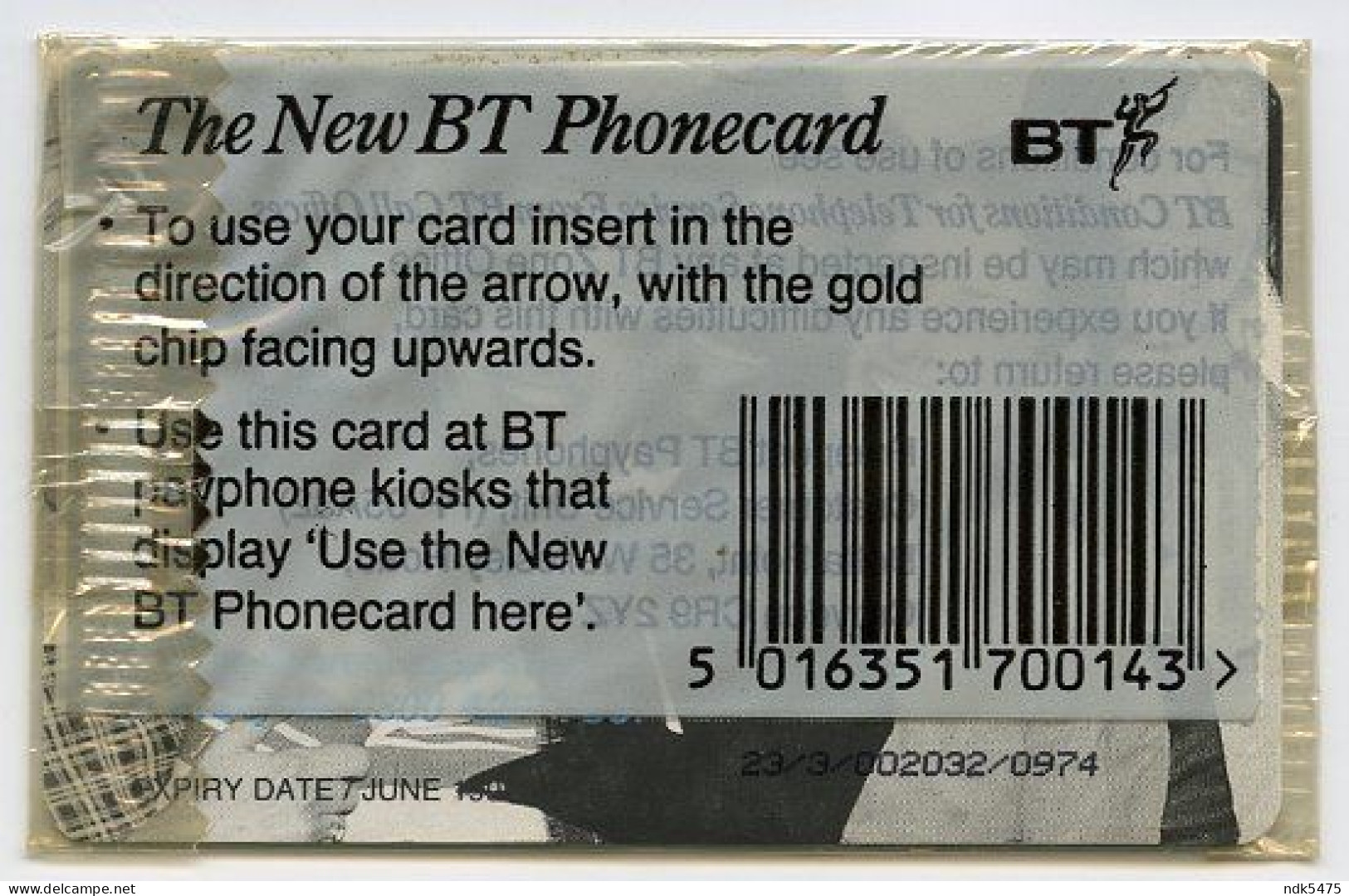 BT PHONECARD : GAP £5 (SEALED / MINT) - BT Werbezwecke