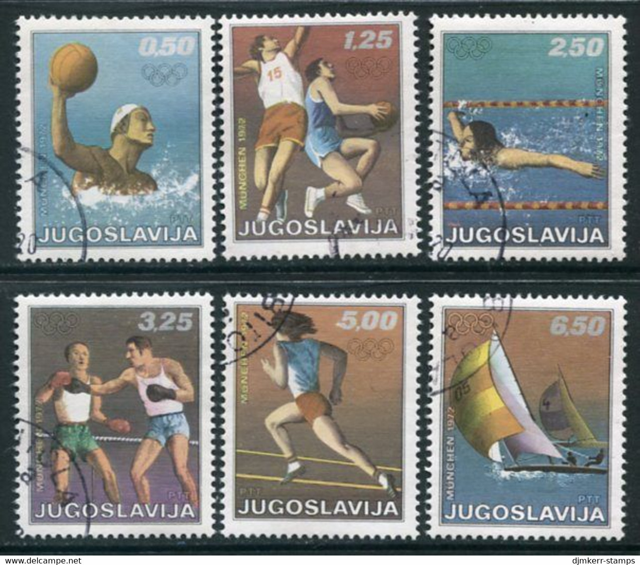 YUGOSLAVIA 1972 Olympic Games  Used.  Michel 1451-56 - Used Stamps