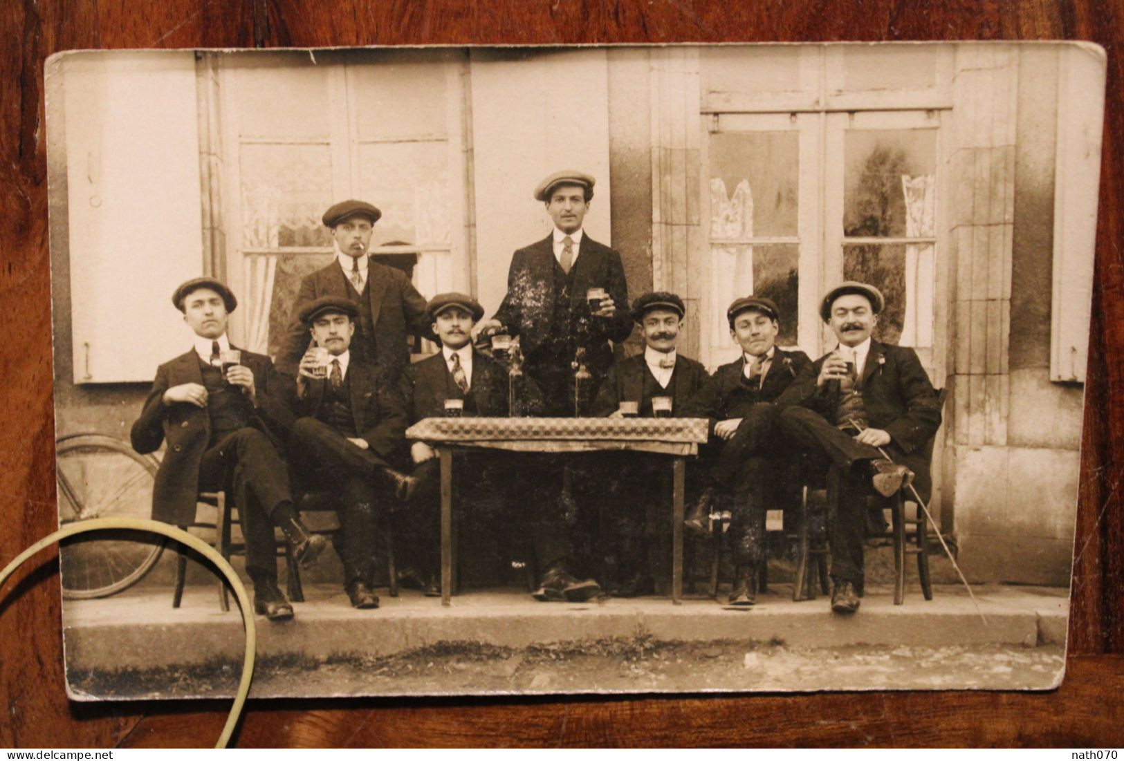 Carte Photo 1910's Apéro Apéritif Café Bistrot Tirage Print Vintage - Cafés