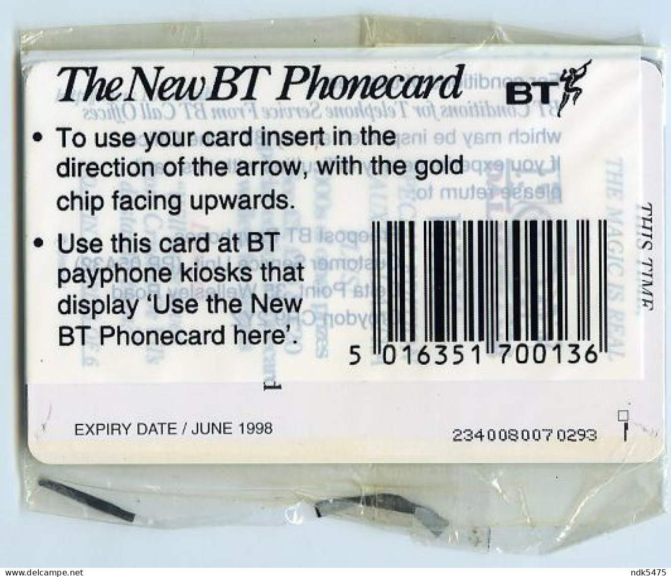 BT PHONECARD : 101 DALMATIONS - 1996 FILM : £2 - BT Promotionnelles