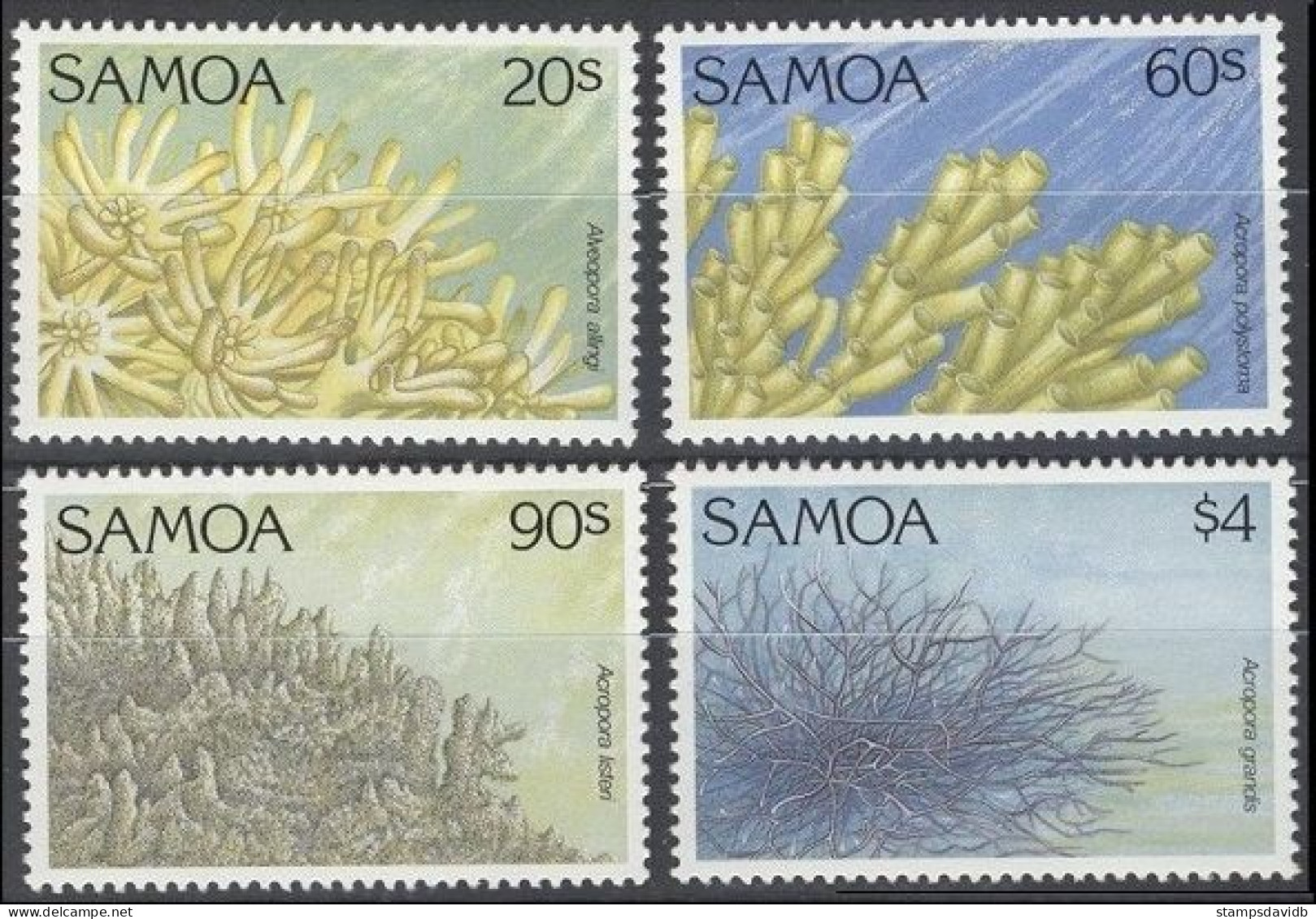 1994 Samoa 768-771 Corals 7,50 € - Geneeskrachtige Planten