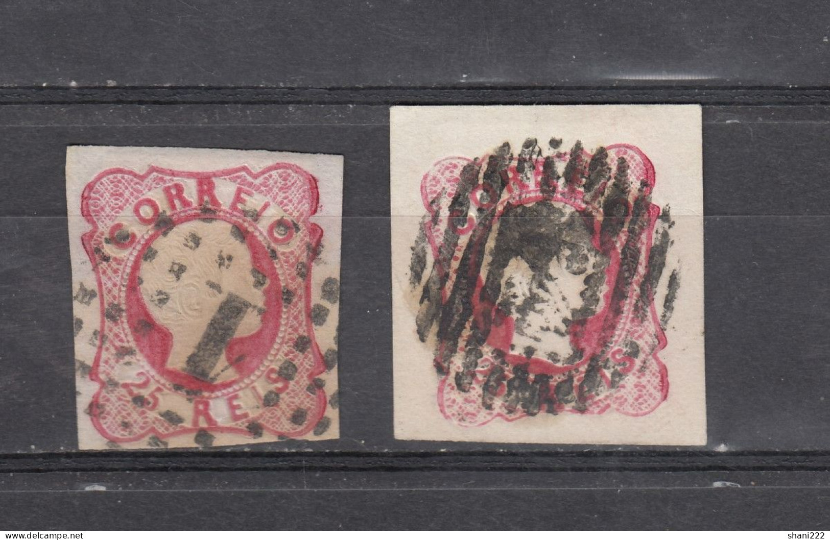 Portugal 1858 Pedro - 25 R - 2 Copies (6-49) - Used Stamps