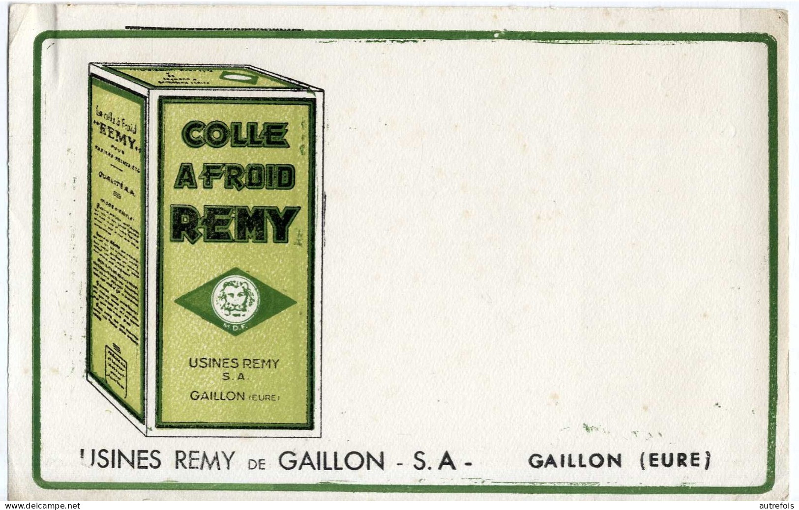 BUVARD  -  GAILLON  EURE  -  COLLE A FROID REMY   -  ANNEE 1950 - P