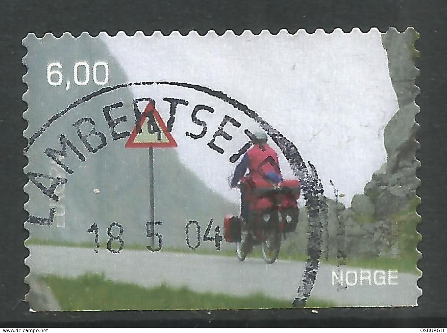 NORWAY. 2004. 6K CYCLING USED LAMBERTSETER POSTMARK - Gebruikt