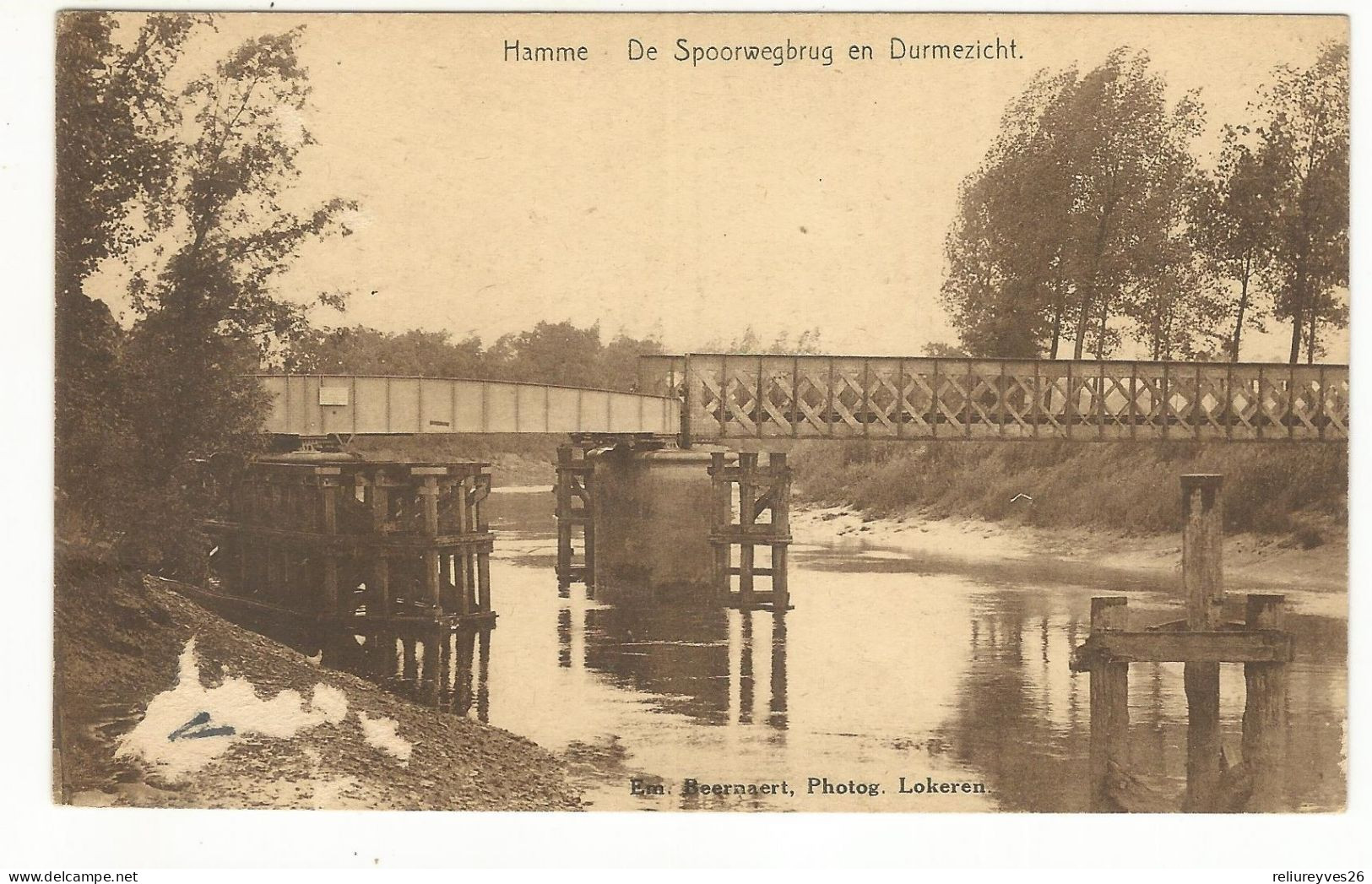 CPA, Belgique , Hamme , De Spoorwegbrug En Durmezicht ,  Ed. B. - Hamme