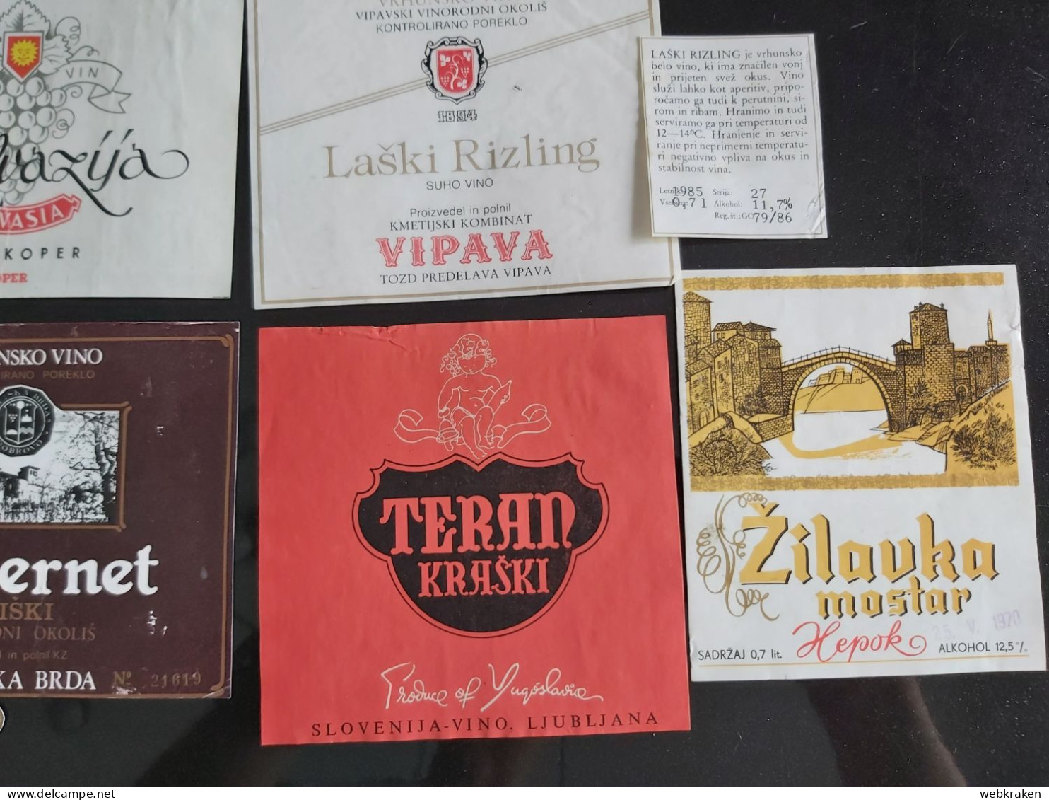 LOTTO ETICHETTE VINO ISTRIA CROAZIA SLOVENIA LABELS - Collections, Lots & Séries