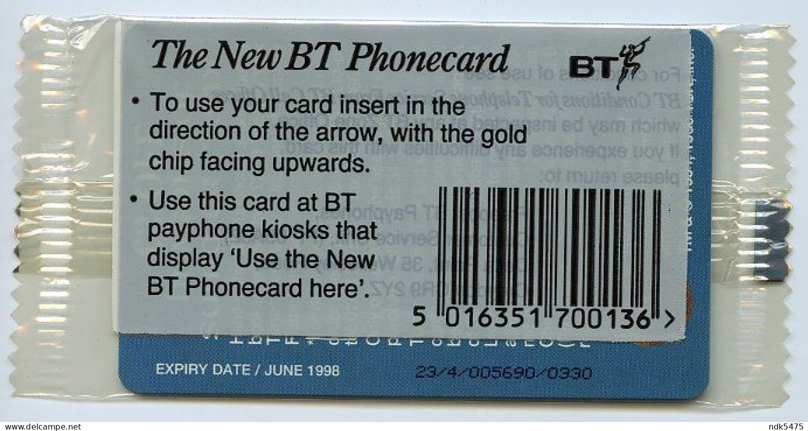 BT PHONECARD : DRAGONS OF SUMMER FLAME : £2 - BT Promotional