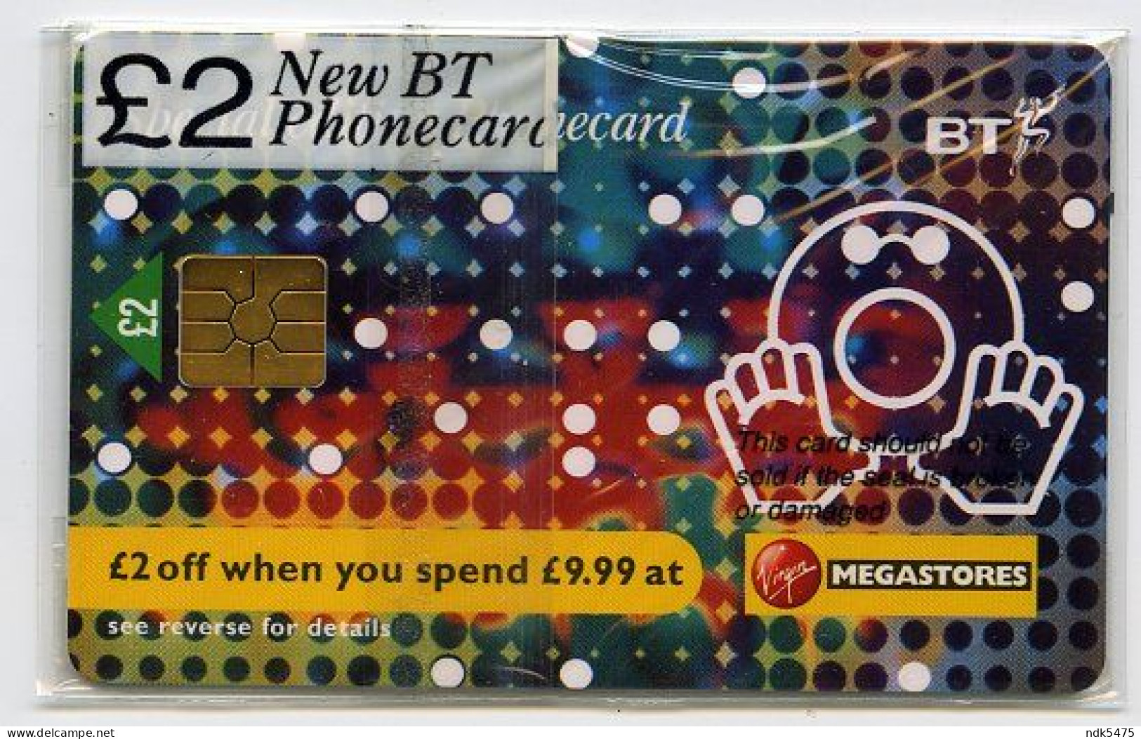 BT PHONECARD : VIRGIN MEGASTORES : £2 - BT Promotionnelles