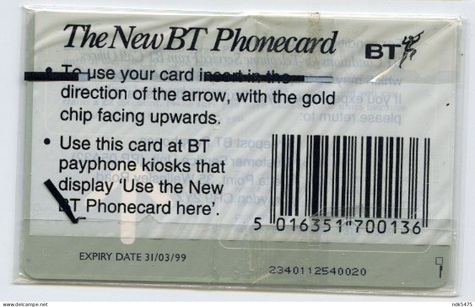 BT PHONECARD : VIRGIN MEGASTORES : £2 - BT Promotional