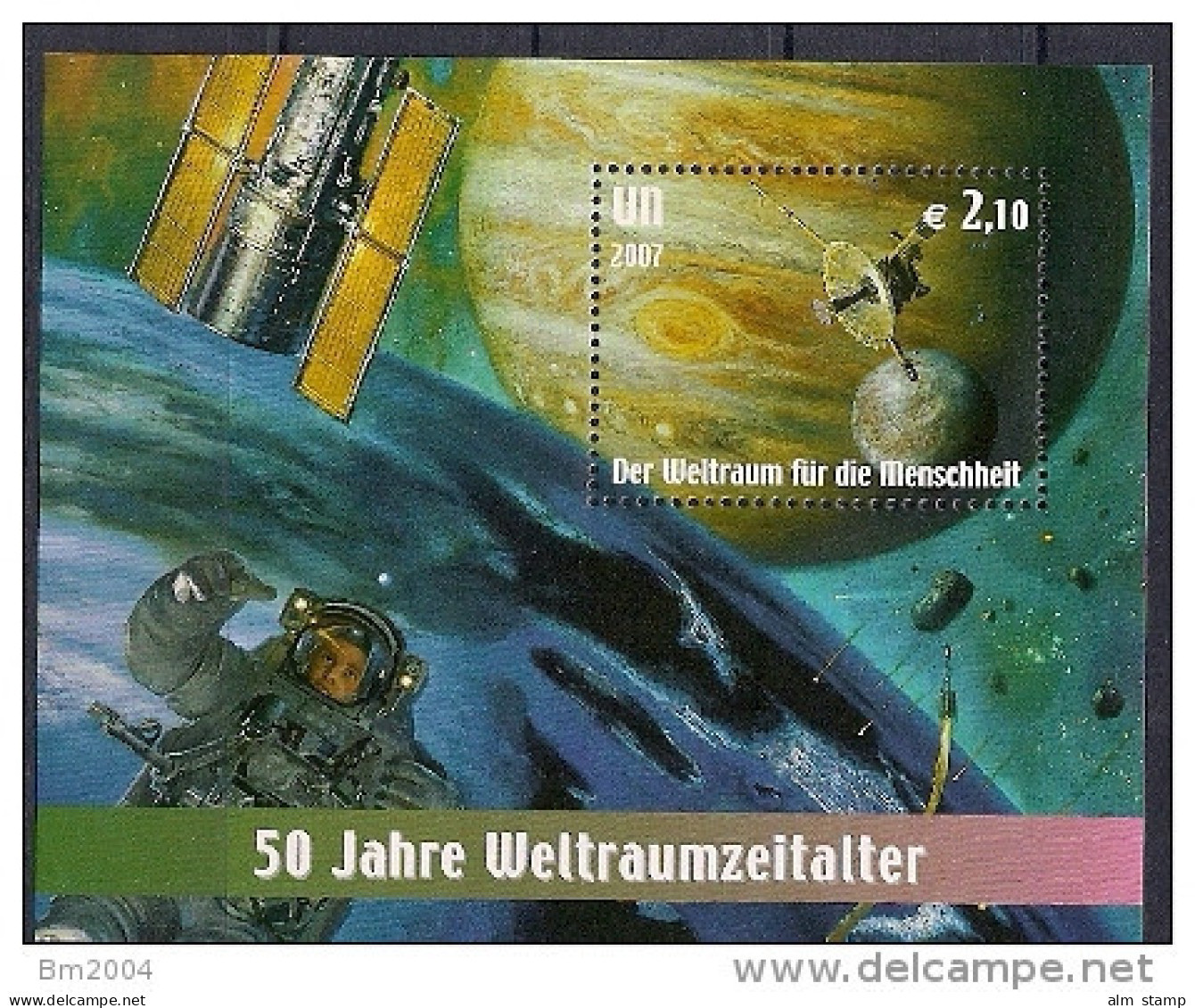 2007 UNO Wien Mi. Bl 21  **MNH  Weltraum - Ongebruikt