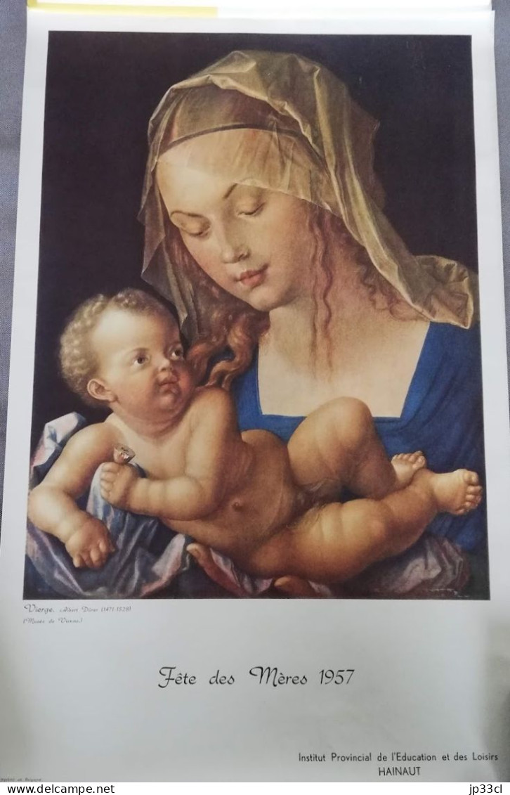 Affiche Fête Des Mères 1957 : Vierge Par Albert Dürer - Plakate