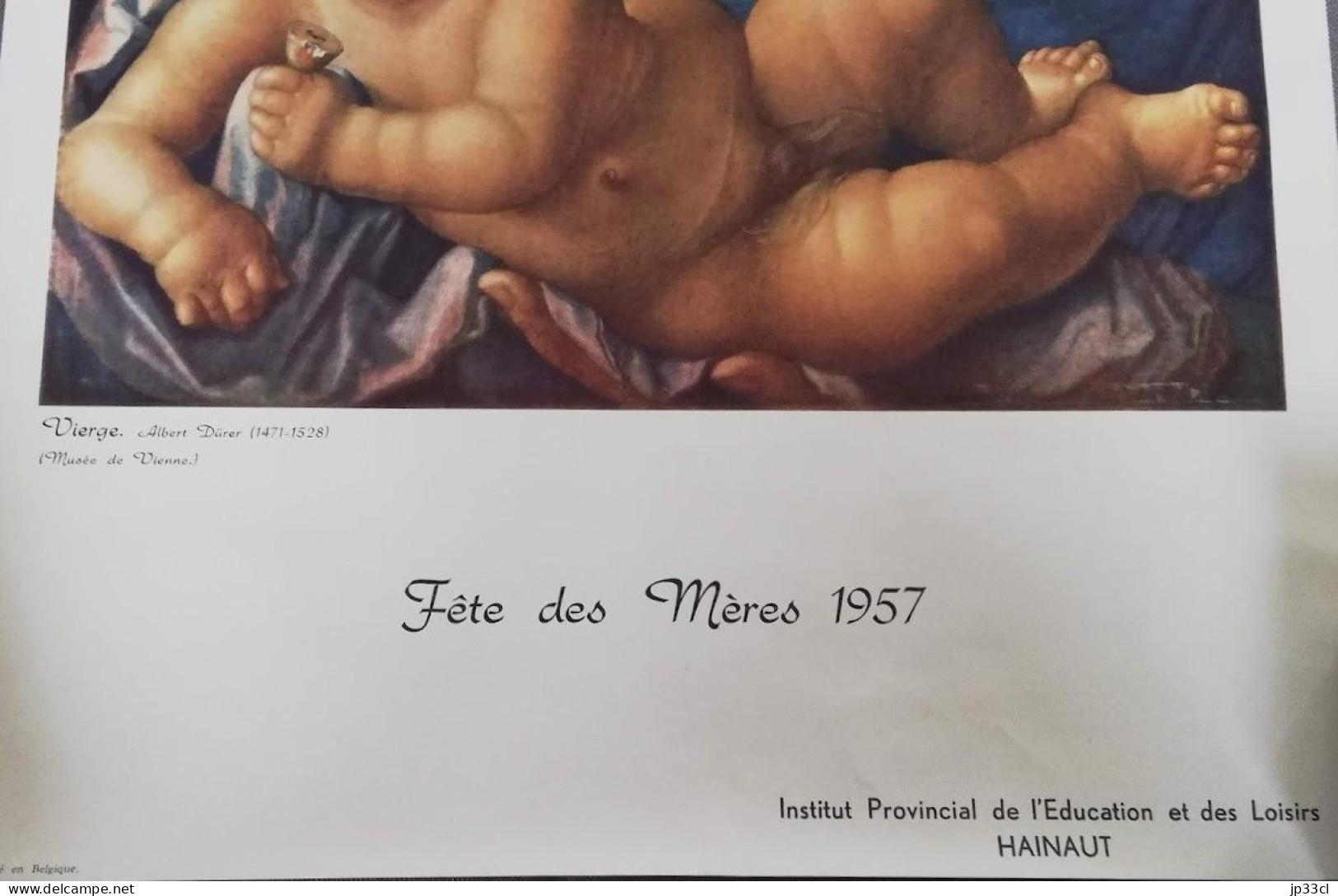 Affiche Fête Des Mères 1957 : Vierge Par Albert Dürer - Afiches