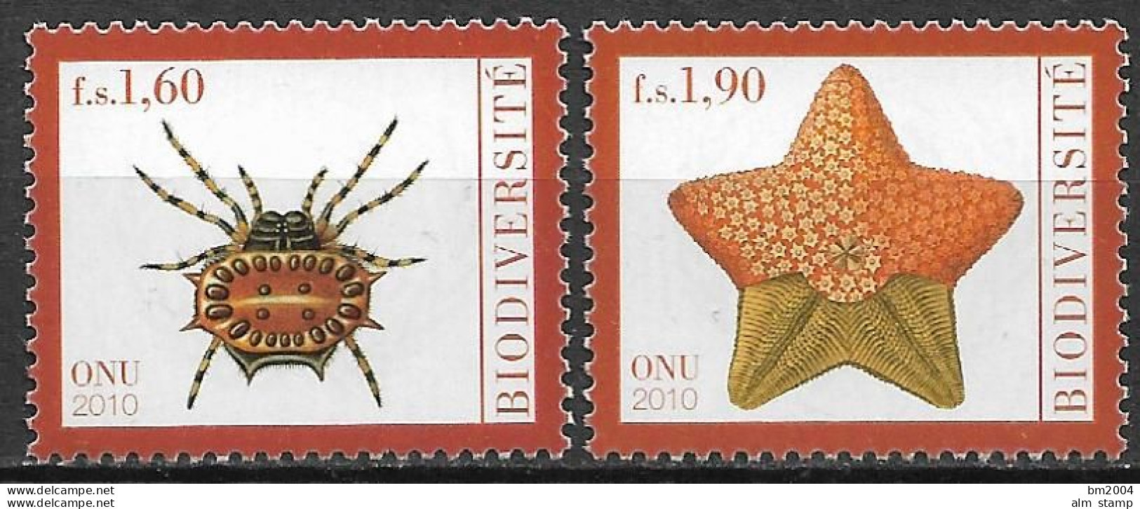 2010 UNO Genf Mi. 685-6 **MNH  Freimarken: Internationales Jahr Der Biodiversität - Unused Stamps