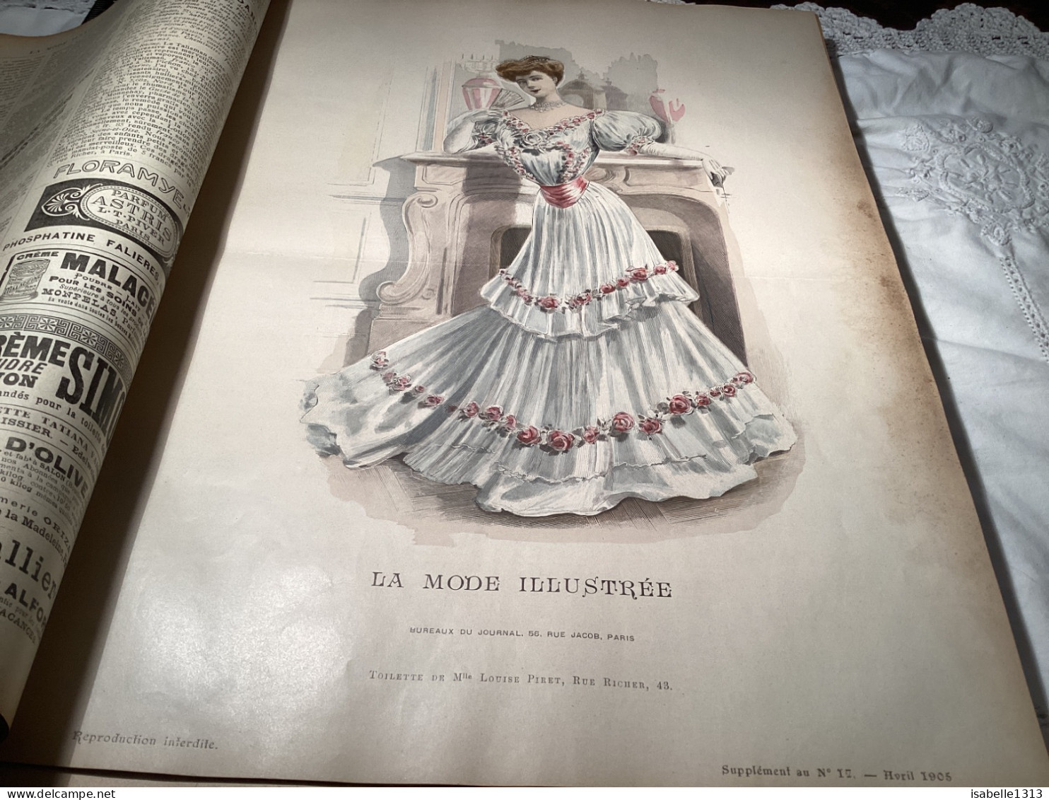 Journal De Famille La Mode Illustrée 1905 Avec Joli Gravure à L’intérieur  Publicité, Numéro 17 - Mode