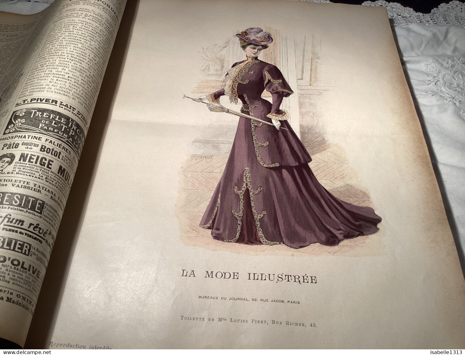Journal De Famille La Mode Illustrée 1905 Avec Joli Gravure à L’intérieur  Publicité, Numéro 18 - Fashion