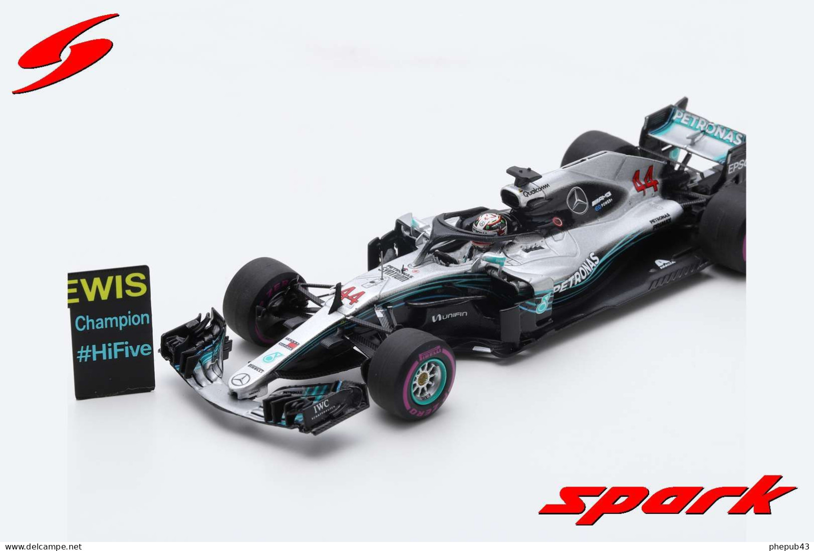 Mercedes-AMG W09 EQ Power+ - World Champion Mexican GP FI 2018 #44 - Lewis Hamilton - Spark + Pit Board - Spark