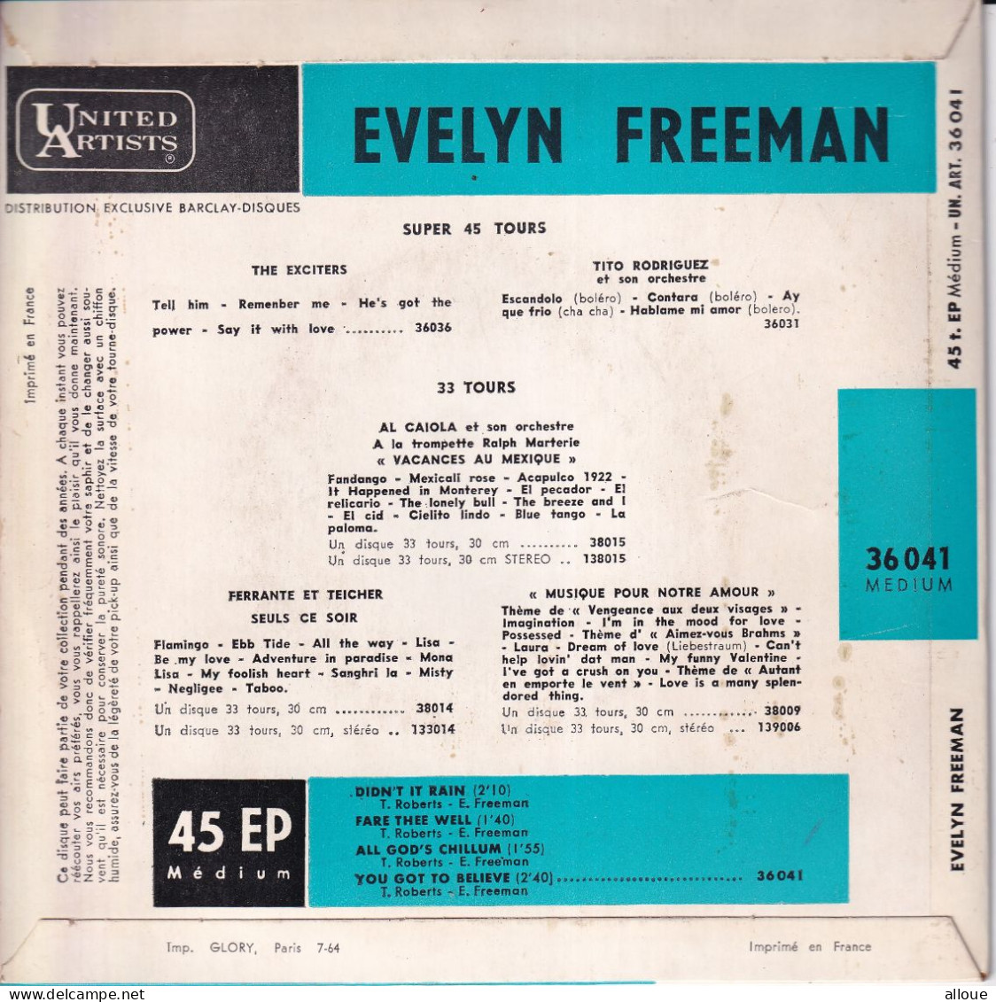 EVELYN FREEMAN - FR EP - DIDN'T IT RAIN + 3 - Gospel & Religiöser Gesang