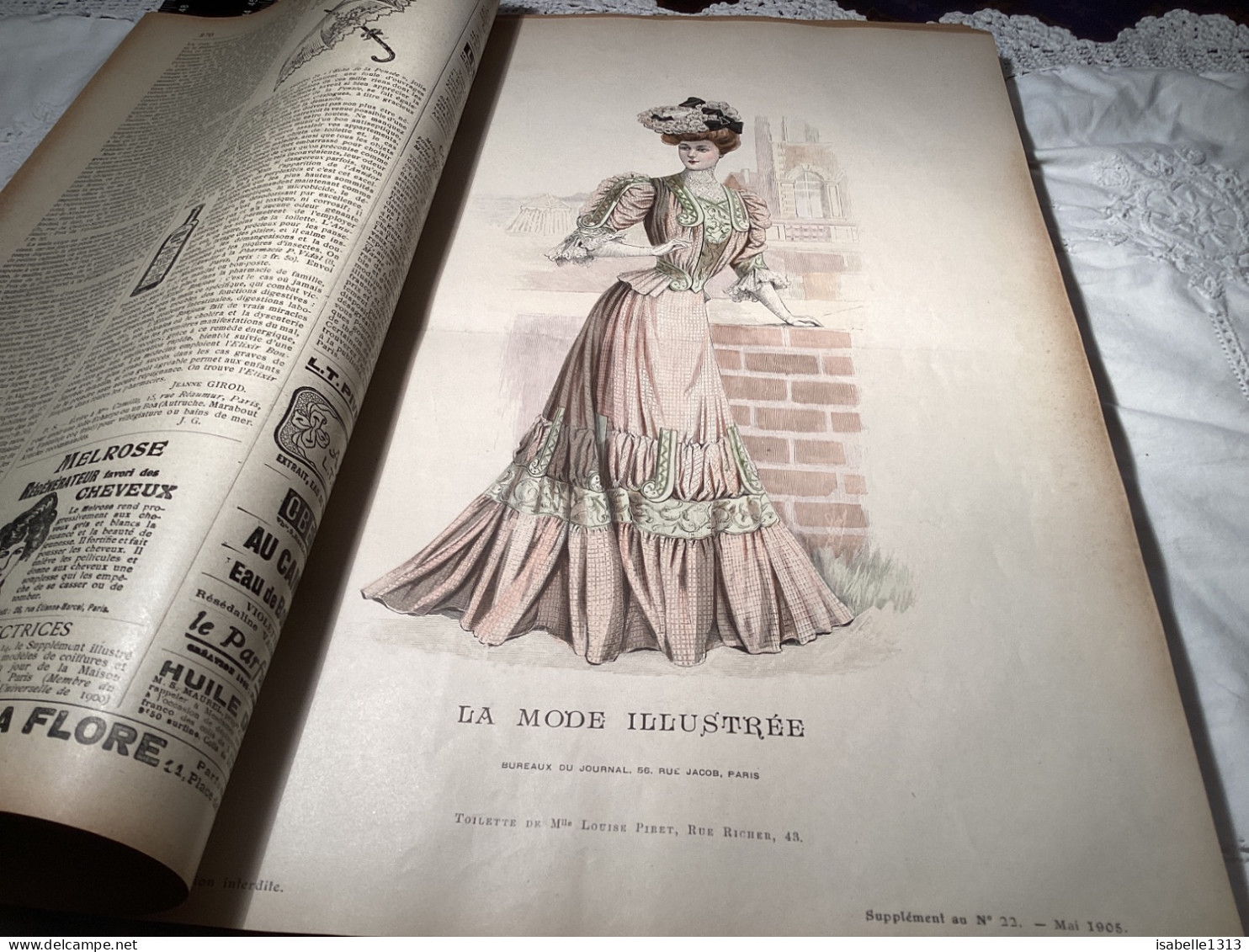 Journal De Famille La Mode Illustrée 1905 Avec Joli Gravure à L’intérieur  Publicité, Numéro 22 - Fashion