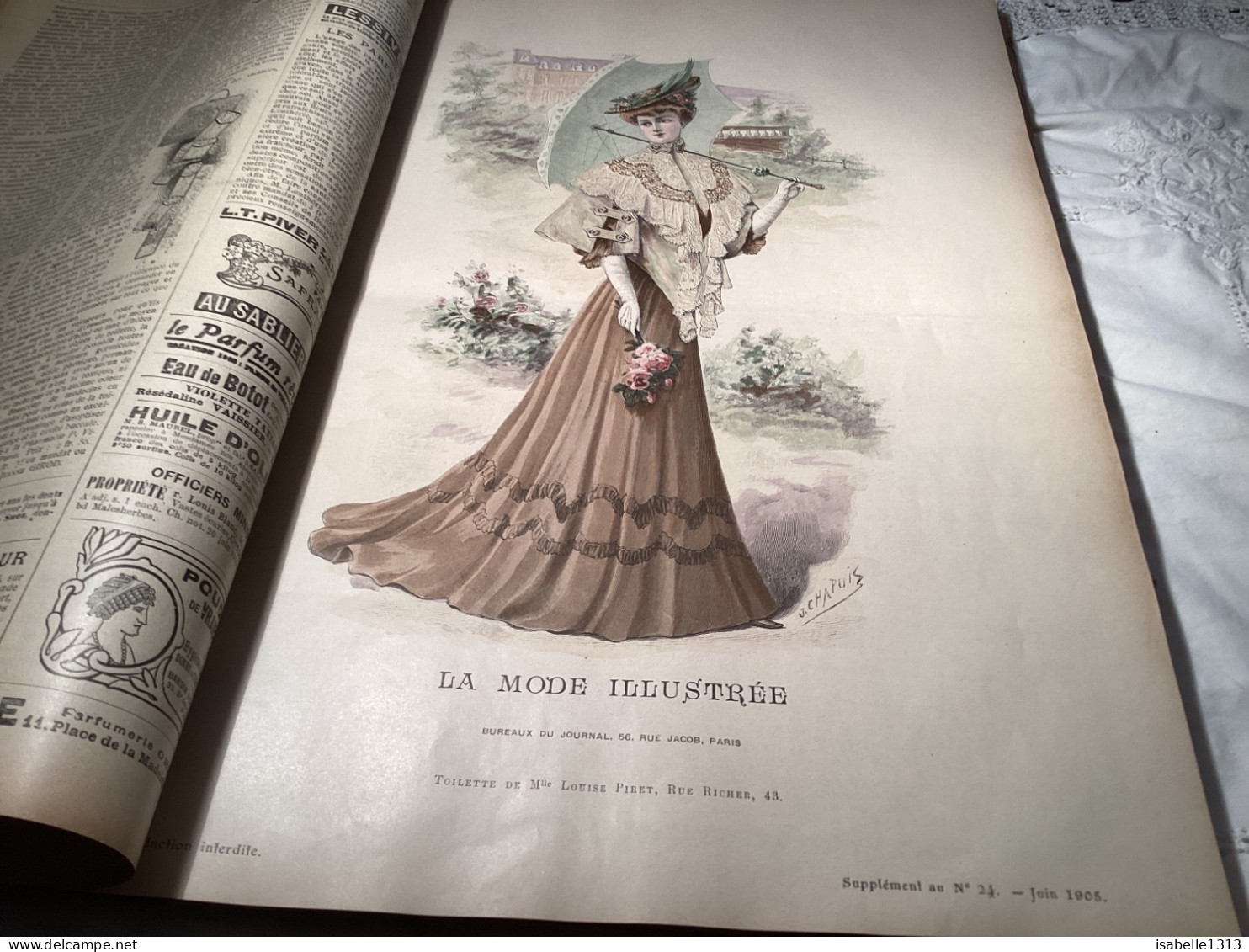 Journal De Famille La Mode Illustrée 1905 Avec Joli Gravure à L’intérieur  Publicité, Numéro 24 Maggi - Mode