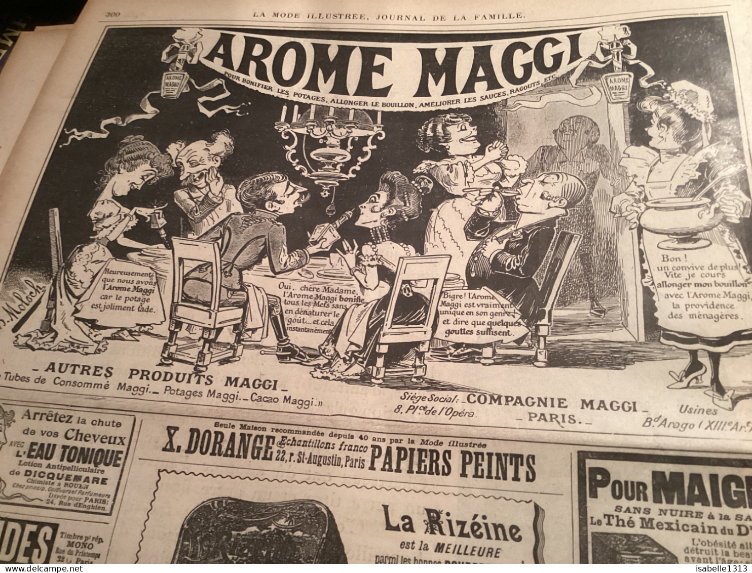 Journal De Famille La Mode Illustrée 1905 Avec Joli Gravure à L’intérieur  Publicité, Numéro 24 Maggi - Mode