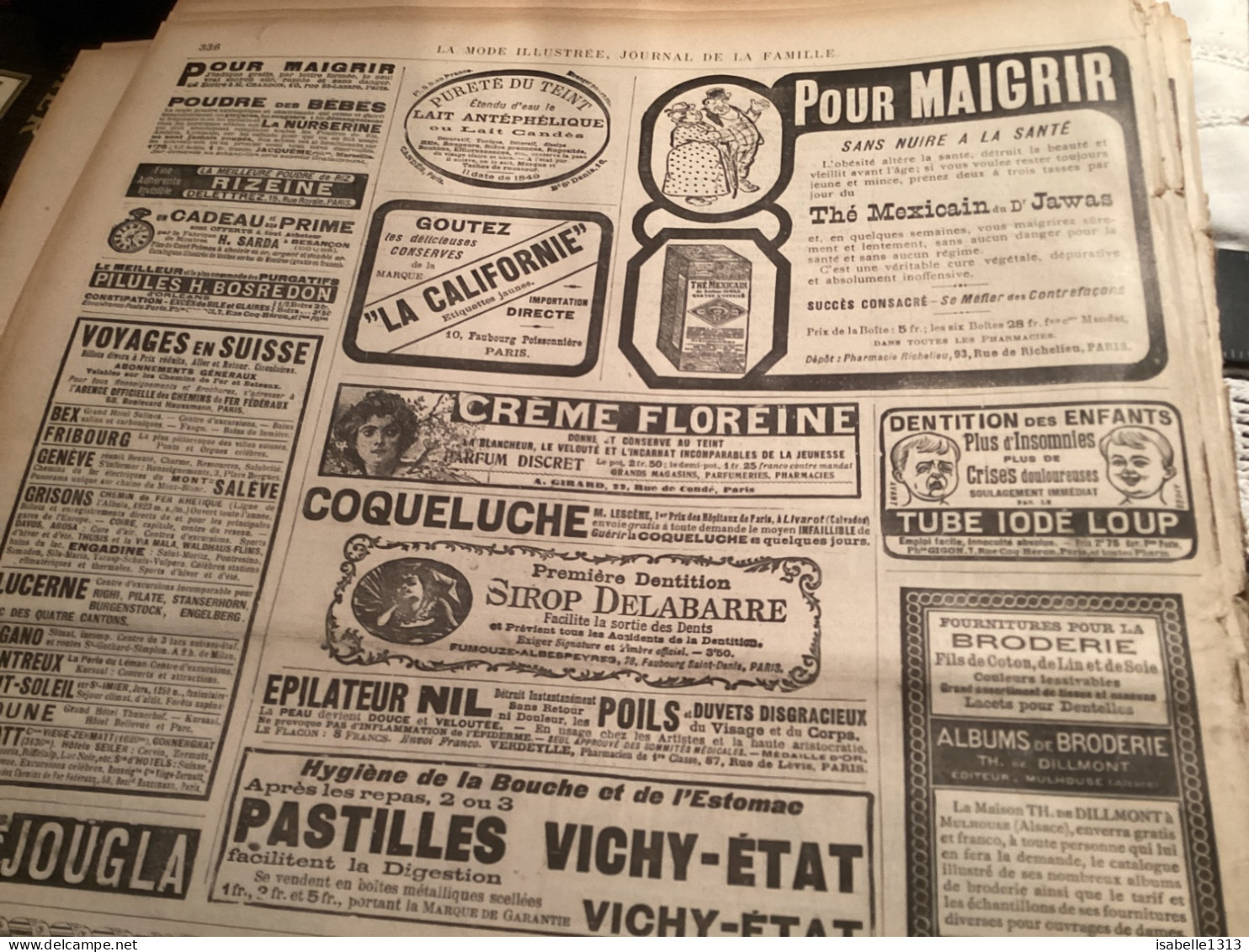 Journal De Famille La Mode Illustrée 1905   Publicité, Numéro 26 - Fashion