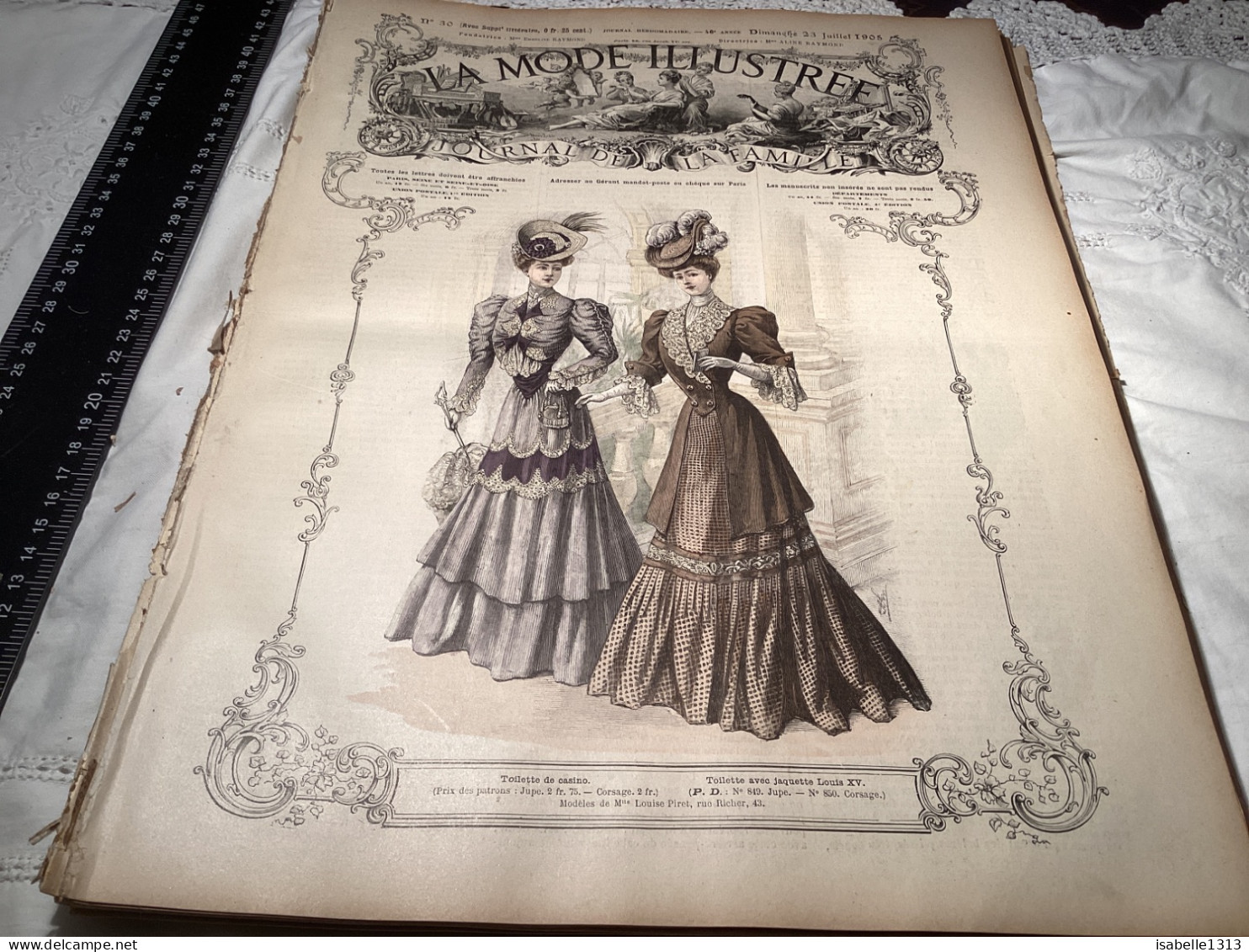 Journal De Famille La Mode Illustrée 1905 Avec Joli Gravure à L’intérieur  Publicité, Numéro 30 Biscuits, Pernot - Fashion