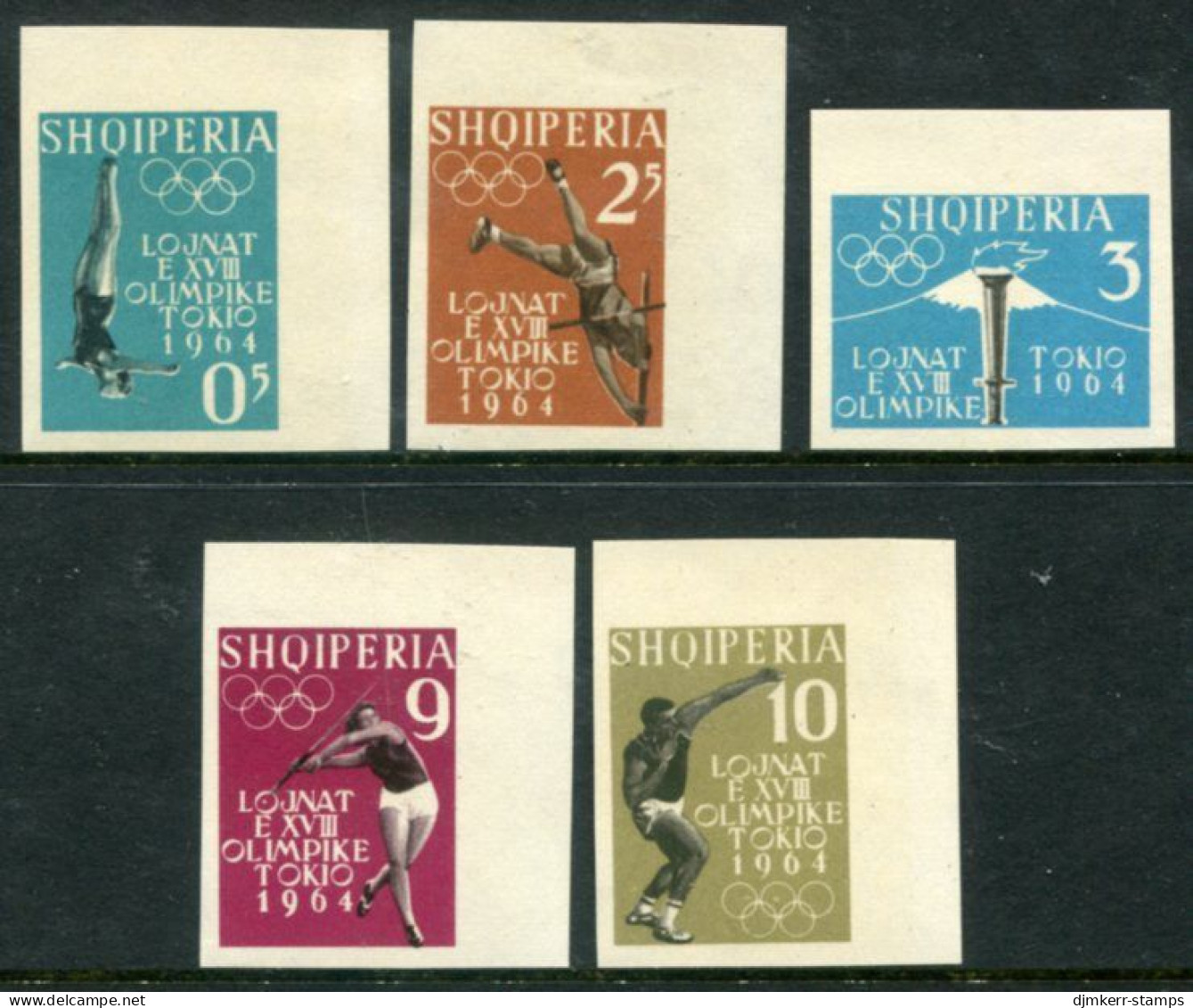 ALBANIA 1962 Olympic Games Imperforate Set MNH / **  Michel 657-61 - Albanien