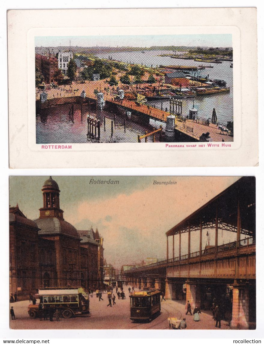 Rotterdam, Netherlands - Lot Of 5 Old Postcards - Collezioni E Lotti