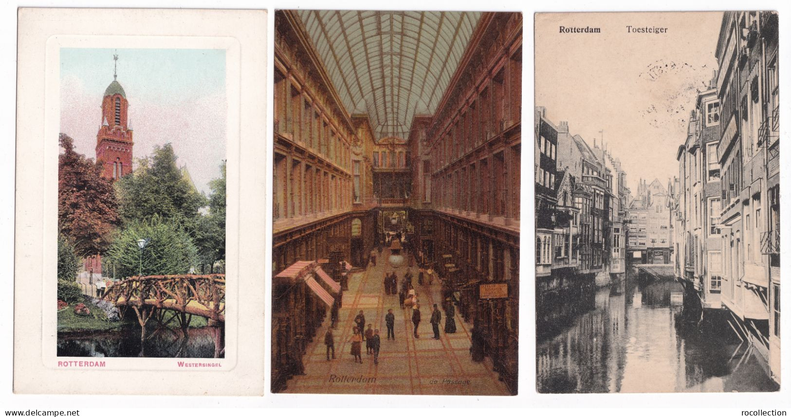 Rotterdam, Netherlands - Lot Of 5 Old Postcards - Collezioni E Lotti