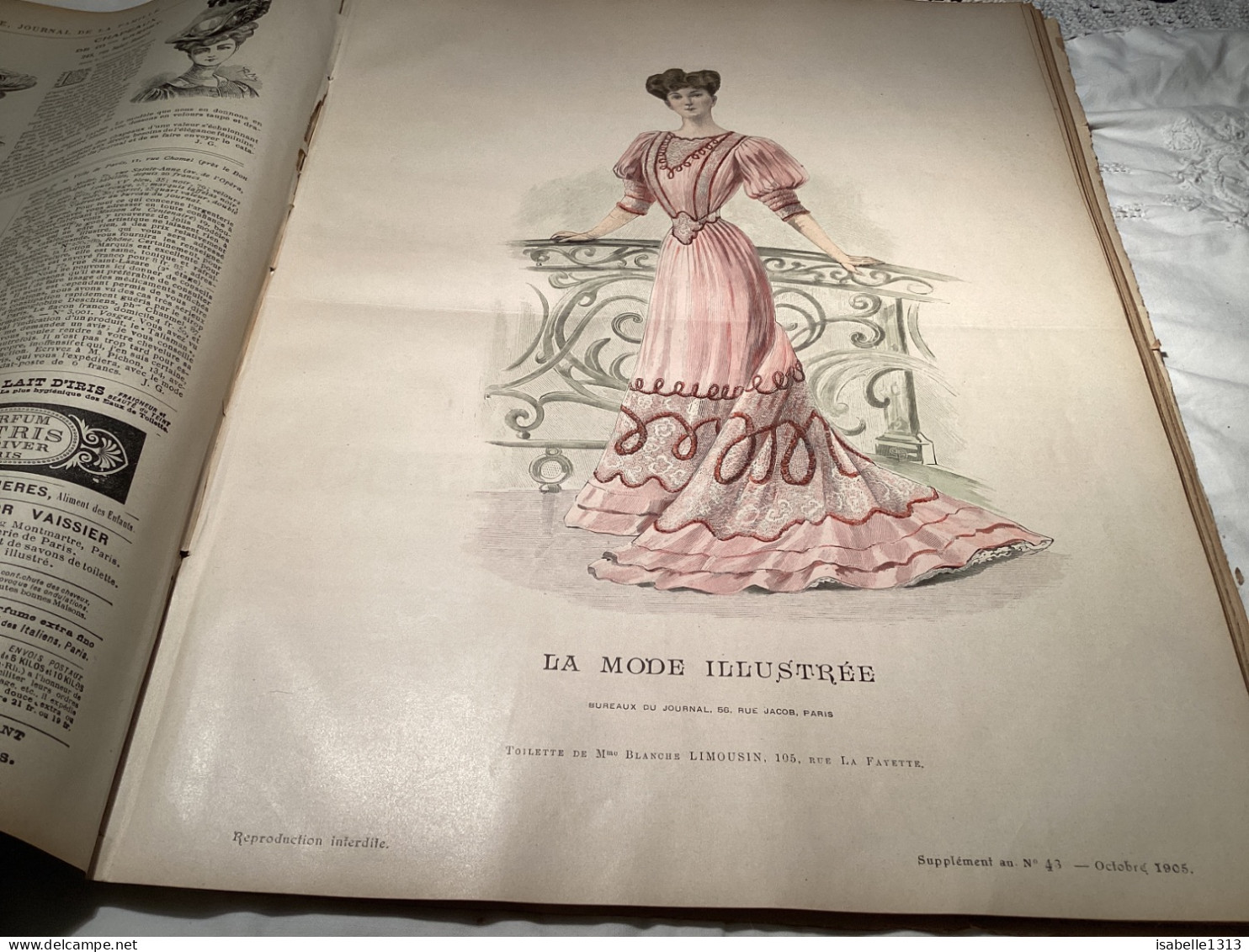 Journal De Famille La Mode Illustrée 1905 Avec Joli Gravure à L’intérieur  Publicité, Numéro 43 - Fashion