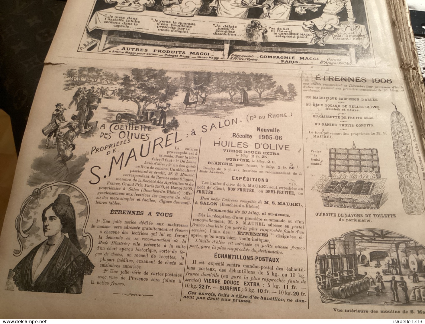 Journal De Famille La Mode Illustrée 1905 Avec Joli Gravure à L’intérieur  Publicité, Numéro 49 La Cueillette Des Olives - Fashion