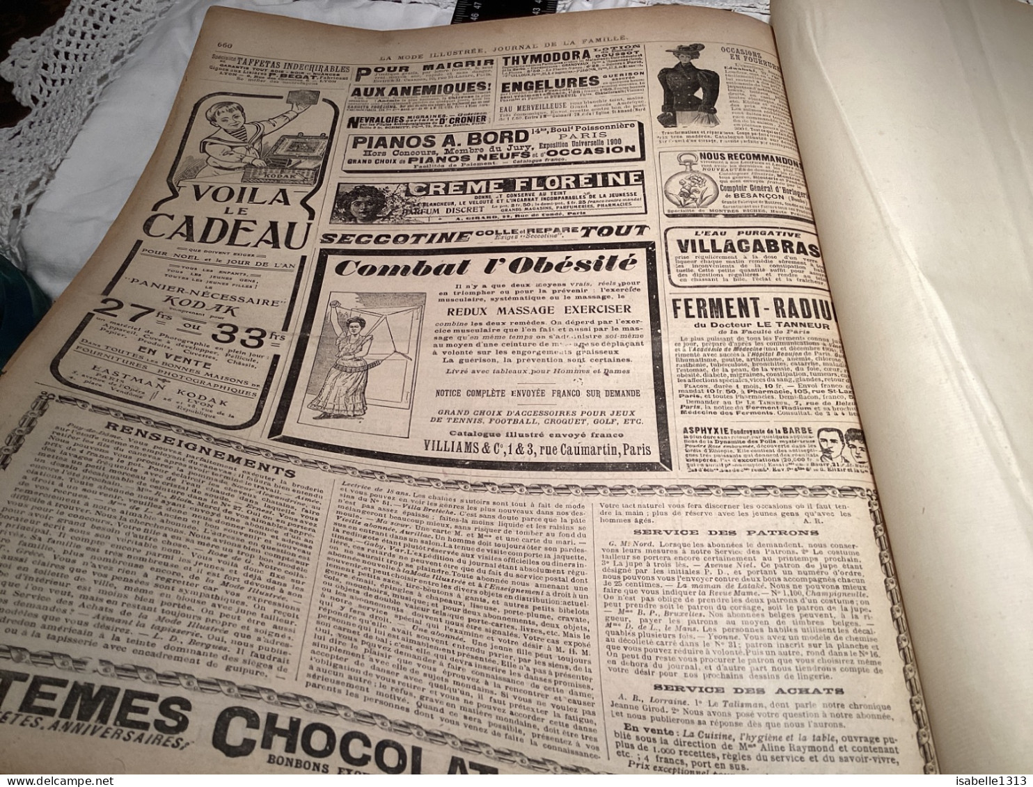 Journal De Famille La Mode Illustrée 1905 Avec Joli Gravure à L’intérieur  Publicité, Numéro 53 - Mode