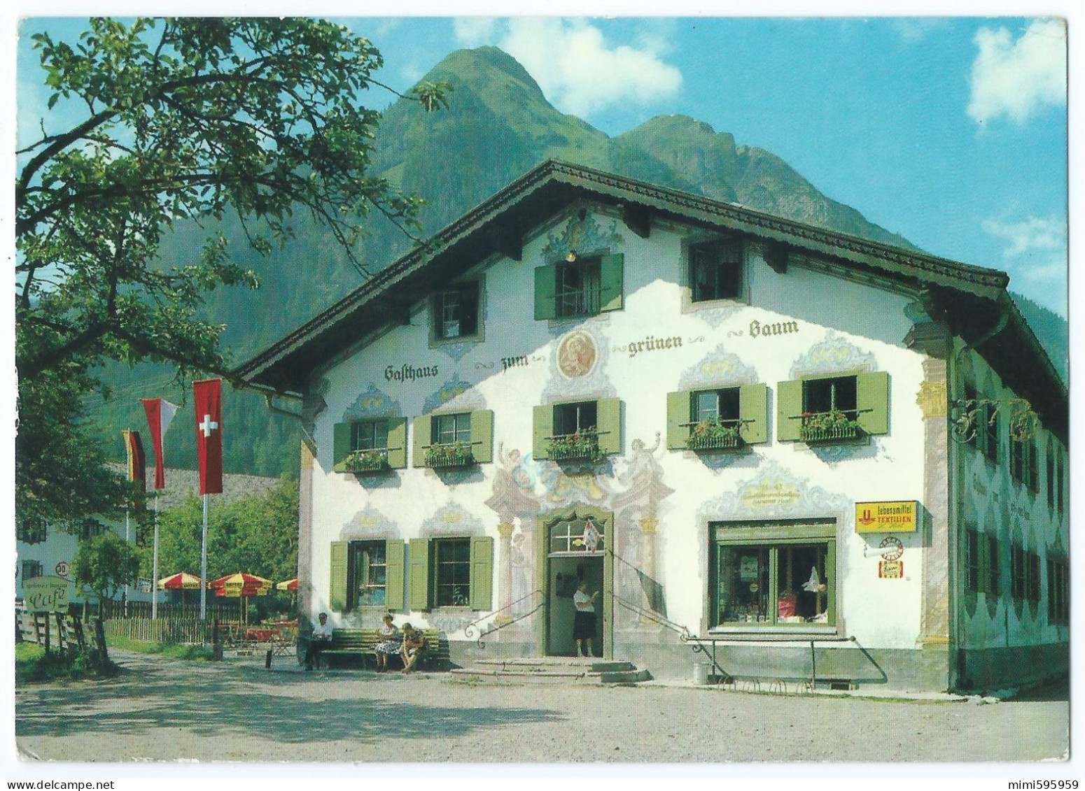 LECHTAL (Autriche) - Gasthof Grüner Baum, Bes. : H.Heel Bach - Auberge De L'arbre Vert - Animée -1968 -Scan Recto-verso - Lechtal