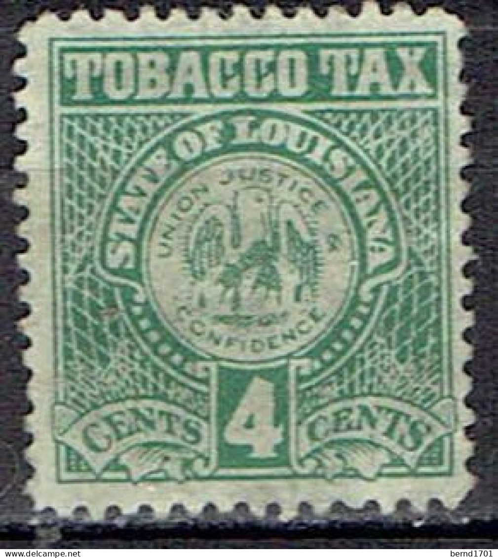 USA / Louisiana - Steuermarke Tabaksteuer / Tax Stamp Tobacco Tax  Ungebraucht Mit Falz / MH * (e873) - Revenues