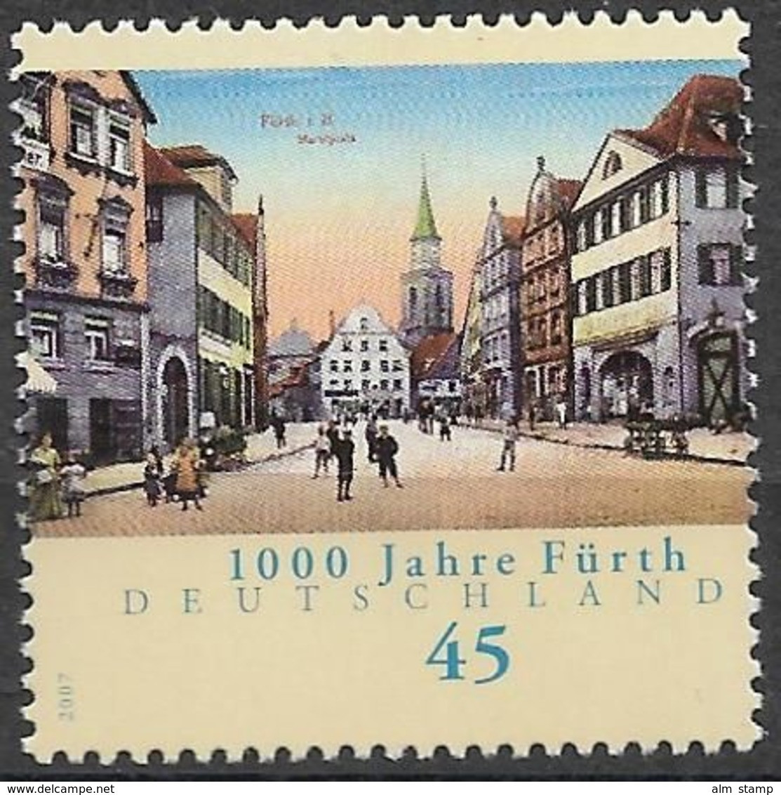 2007  Deutschland Germany  Mi. 2580 **MNH    1000 Jahre Fürth. - Ungebraucht