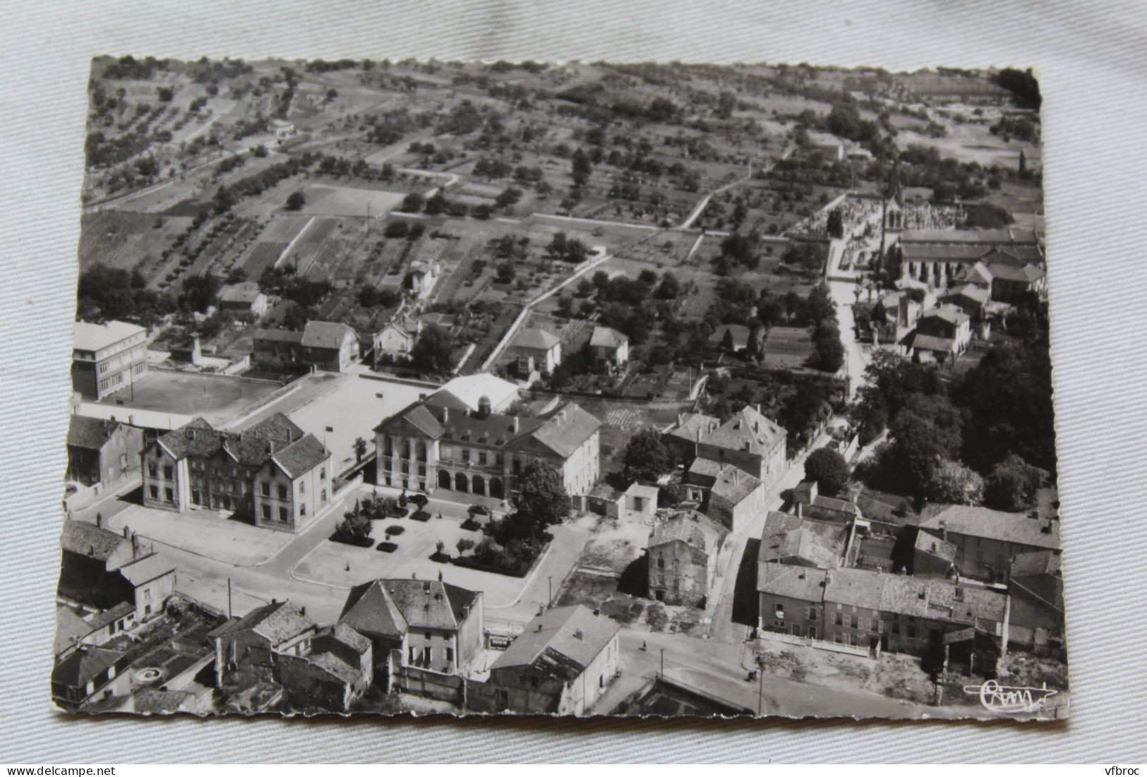 Cpm 1954, Ars Sur Moselle, Vue Panoramique Aérienne, La Mairie, Moselle 57 - Ars Sur Moselle