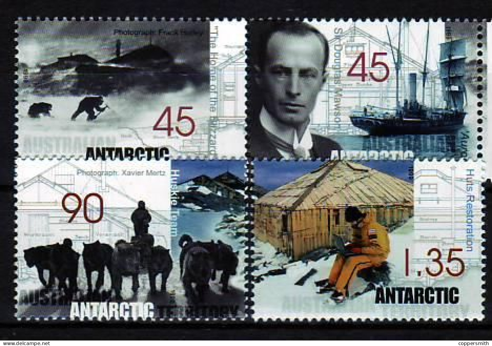 (012) Australian Antarctics / AAT / 1999 / Mawson / Fauna / Animals / Dogs   ** / Mnh  Michel 119-122 - Other & Unclassified