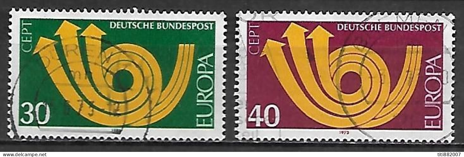 ALLEMAGNE   -  1973 .  Y&T N° 618 à 619  Oblitérés .    EUROPA - 1973